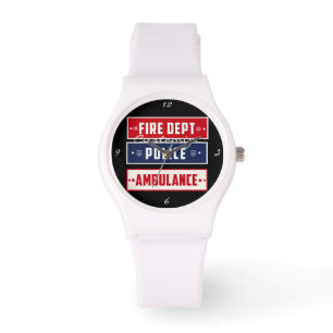 Reloj De Pulsera Thunder_Cove de ambulancia de la policía de incend