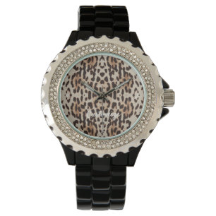 Reloj De Pulsera Thunder_Cove de patrón de puntos leopardo