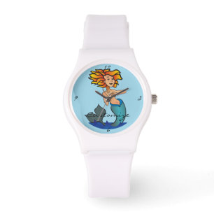 Reloj De Pulsera Thunder_Cove de sirena con cabeza atrás