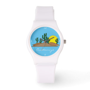 Reloj De Pulsera Thunder_Cove del Desierto del Cactus del Saguaro V