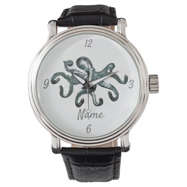 Reloj De Pulsera Thunder_Cove del pulpo azul (Anverso)