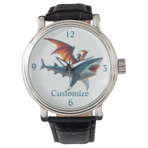 Reloj De Pulsera Thunder_Cove, miedo de un tiburón en bote salvavid