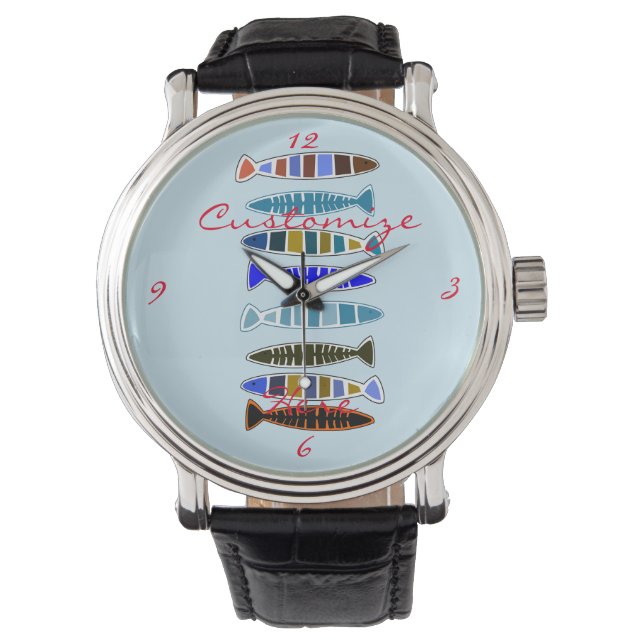 Reloj De Pulsera Thunder_Cove, pez rayado multicolor (Anverso)