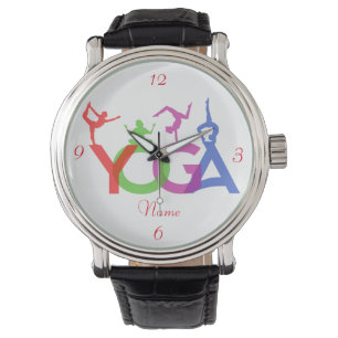 Reloj De Pulsera Thunder_Cove: Siluetas de yoga envenenadas