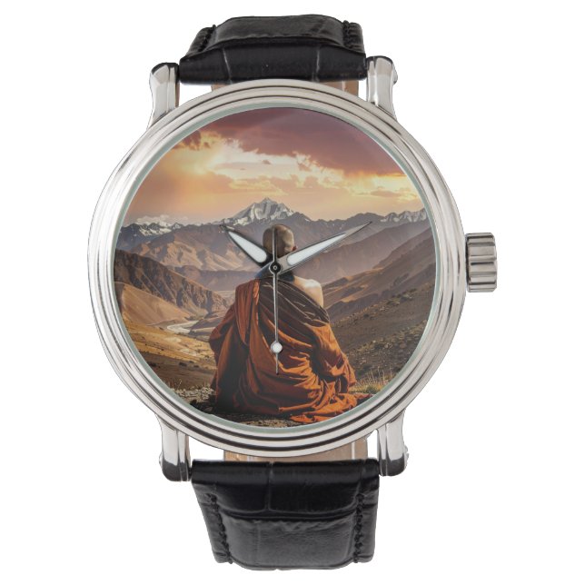 Reloj De Pulsera Tibet - Budismo - Meditación (Anverso)