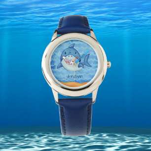 Reloj De Pulsera Tiburón Azul Personalizado / Bajo el Mar Océano