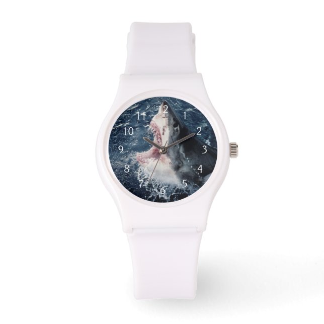 Reloj De Pulsera Tiburón elevado con la boca abierta (Anverso)