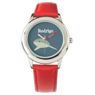 Reloj De Pulsera Tiburón Simple Tu Nombre Sin Números Muñeca