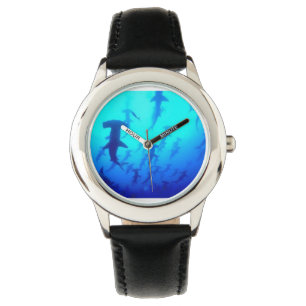 Reloj De Pulsera Tiburones de Hammerhead de los niños que nadan el