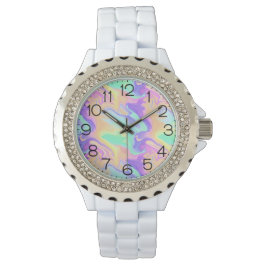 Reloj De Pulsera Tie Dye Swirl Marble Retro Groovy