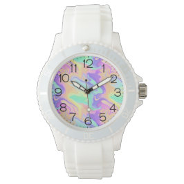 Reloj De Pulsera Tie Dye Swirl Marble Retro Groovy