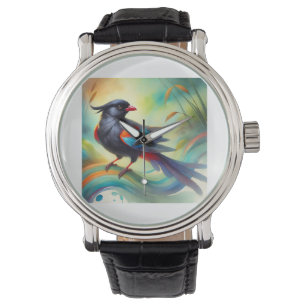 Reloj De Pulsera Tieke Bird 100924AREF142 - Watercolor