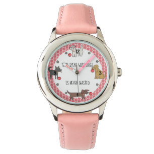 Reloj De Pulsera Tiempo Con Perros Nunca Desperdiciado Perro Los Ni
