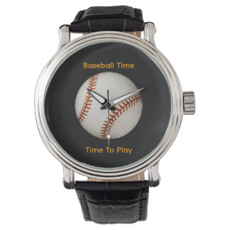 Reloj De Pulsera Tiempo de béisbol, hora de jugar hombre vintage 