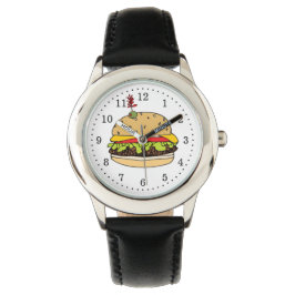 Reloj De Pulsera Tiempo de Burger divertida