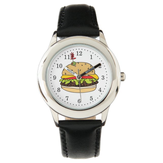 Reloj De Pulsera Tiempo de Burger divertida (Anverso)