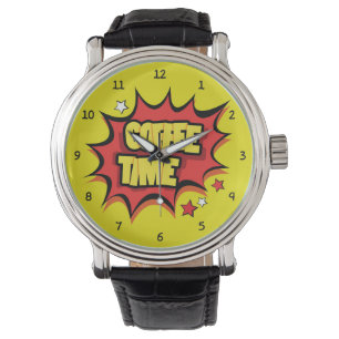 Reloj De Pulsera Tiempo de café con Splat