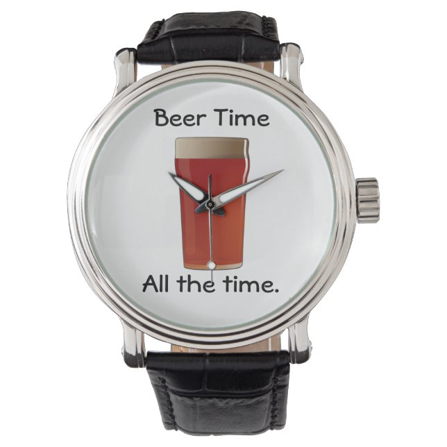 Reloj De Pulsera Tiempo de cerveza todo el tiempo (Anverso)