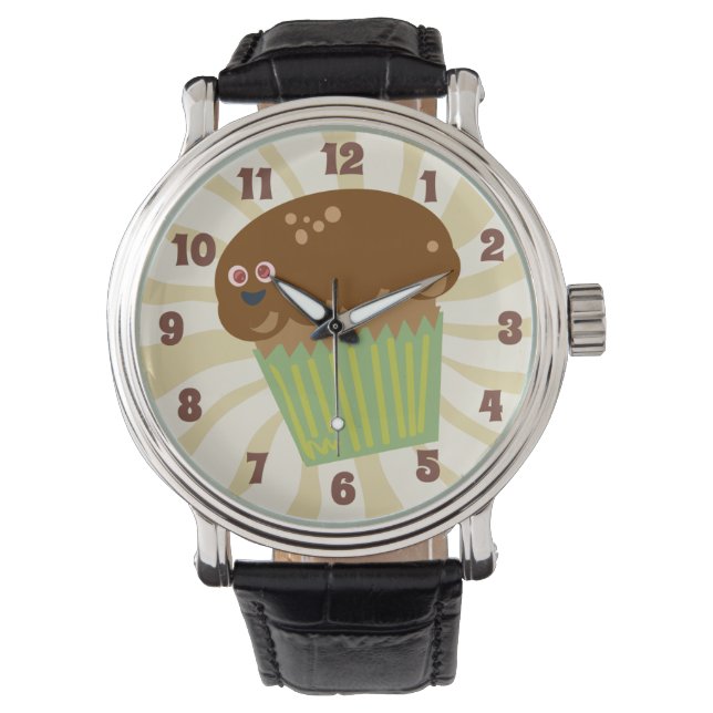 Reloj De Pulsera Tiempo de desayuno corto Muffin (Anverso)