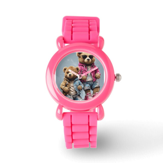 Reloj De Pulsera Tiempo de espera del tándem de Teddy (Anverso)