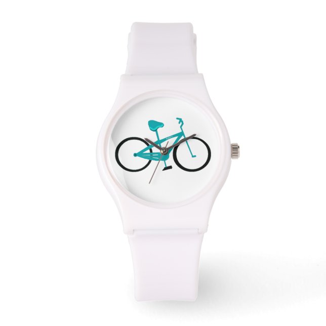 Reloj De Pulsera Tiempo de hacer ciclismo en Aqua (Anverso)