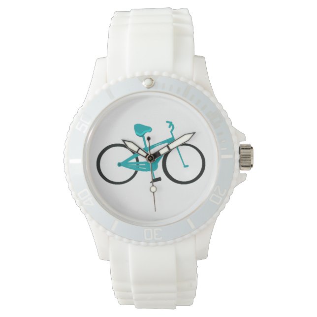 Reloj De Pulsera Tiempo de hacer ciclismo en Aqua (Anverso)
