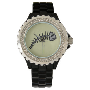 Reloj De Pulsera tiempo de hueso de pescadores gruesos