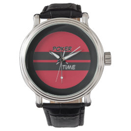 Reloj De Pulsera Tiempo de Póquer Rojo Negro