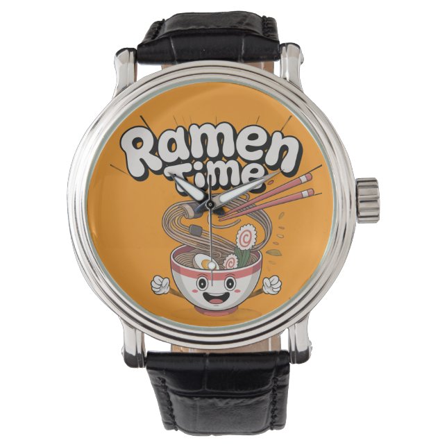 Reloj De Pulsera Tiempo de Ramen - Personalizado lindo Ramen Bowl (Anverso)