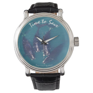 Reloj De Pulsera Tiempo de salvar ballenas por RoseWrites