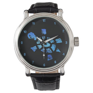 Reloj De Pulsera Tiempo de tortuga de agua azul