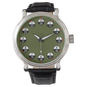 Reloj De Pulsera Tiempo militar: 24 horas