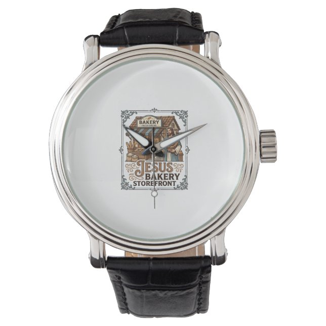Reloj De Pulsera Tienda de panadería Jesús Fachada de panadería Jes (Anverso)