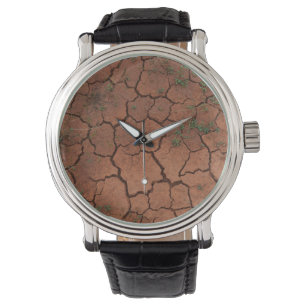 Reloj De Pulsera tierra seca y agrietada