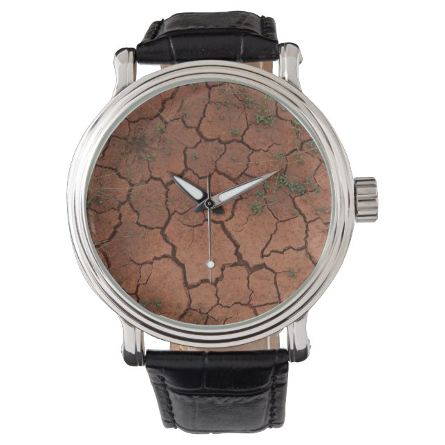 Reloj De Pulsera tierra seca y agrietada (Anverso)