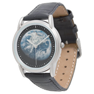 Reloj De Pulsera Tierra Tomada De La Nave Espacial Aollo 8.