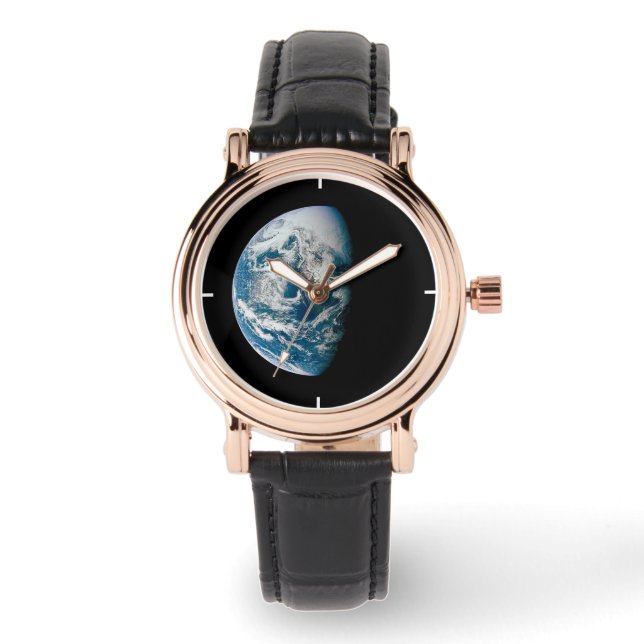 Reloj De Pulsera Tierra Tomada De La Nave Espacial Apolo 13. (Anverso)