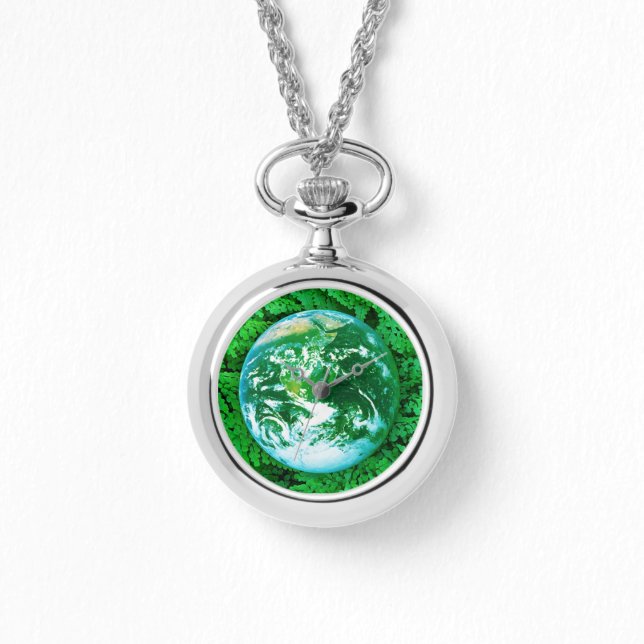 Reloj De Pulsera Tierra verde - conciencia ecológica (Anverso)
