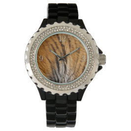 Reloj De Pulsera Tiger Stripes Big Cat India Wildlife Faux Fur