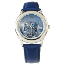 Reloj De Pulsera Tigre blanco azul