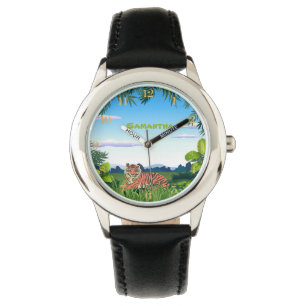 Reloj De Pulsera Tigre de selva personalizado