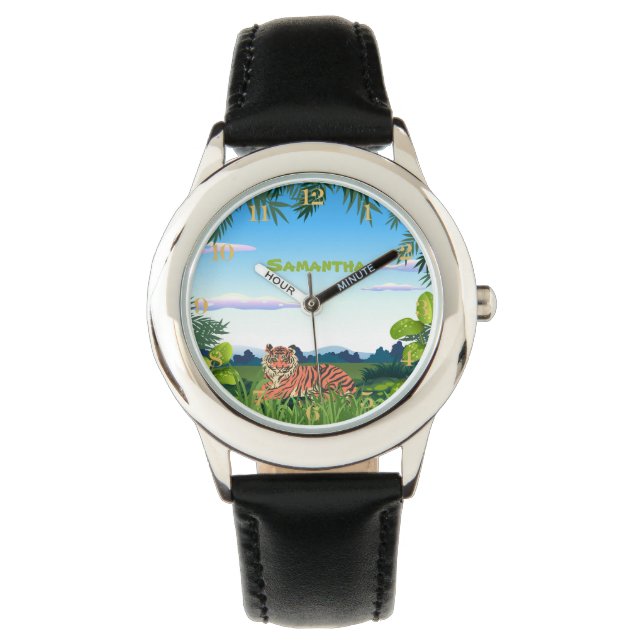 Reloj De Pulsera Tigre de selva personalizado (Anverso)