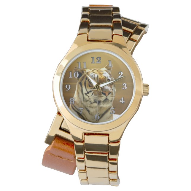 Reloj De Pulsera Tigre dorado (Anverso)