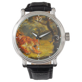 Reloj De Pulsera Tigre salvaje y serpiente (arte animal)