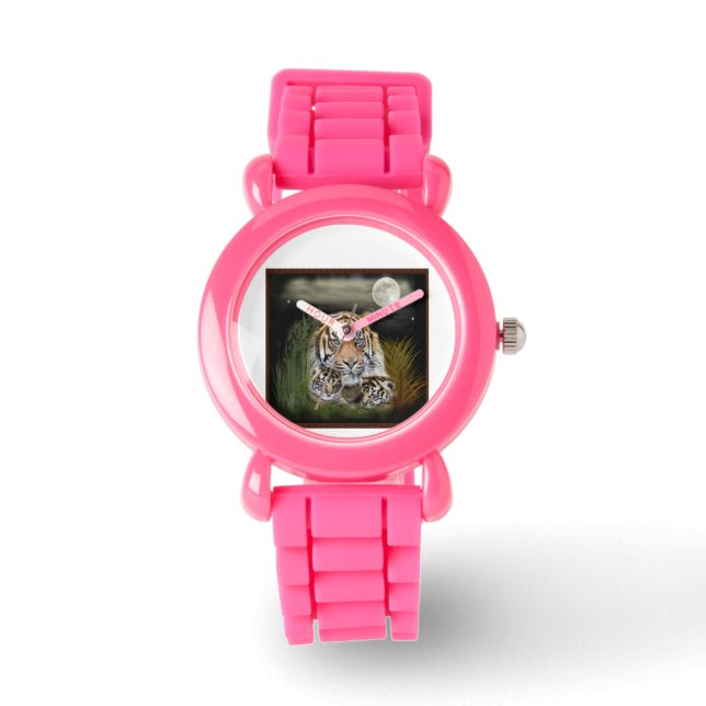 Reloj De Pulsera Tigre y cachorros (Anverso)