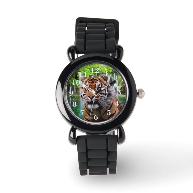 Reloj De Pulsera Tigre y cascada (Anverso)