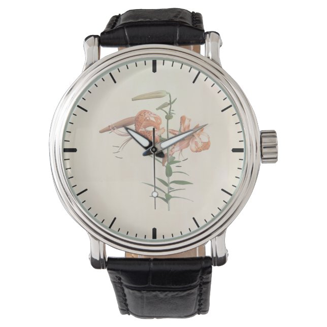 Reloj De Pulsera Tigres De Lilies Y Cuerdas (Anverso)