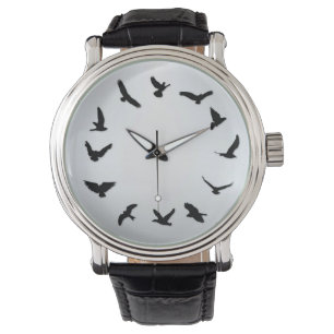 Reloj De Pulsera Time Flies Novedad Minimalista Bird Watch
