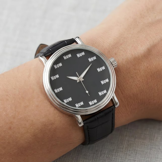 Reloj De Pulsera Time is Now Mindfulness Yoga Meditation (The time is now. A helpful nudge toward mindfulness, meditation, and being in the moment.)