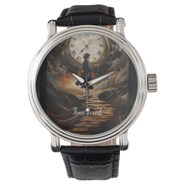 Reloj De Pulsera Time Travel Fantasy Steampunk Watch - Sci-Fi Cloc (Anverso)